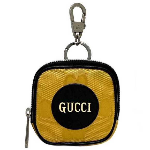 Gucci pouch yellow black off the grid 645060 ec-20650 nylon leather GUCCI GG cha - Picture 1 of 10